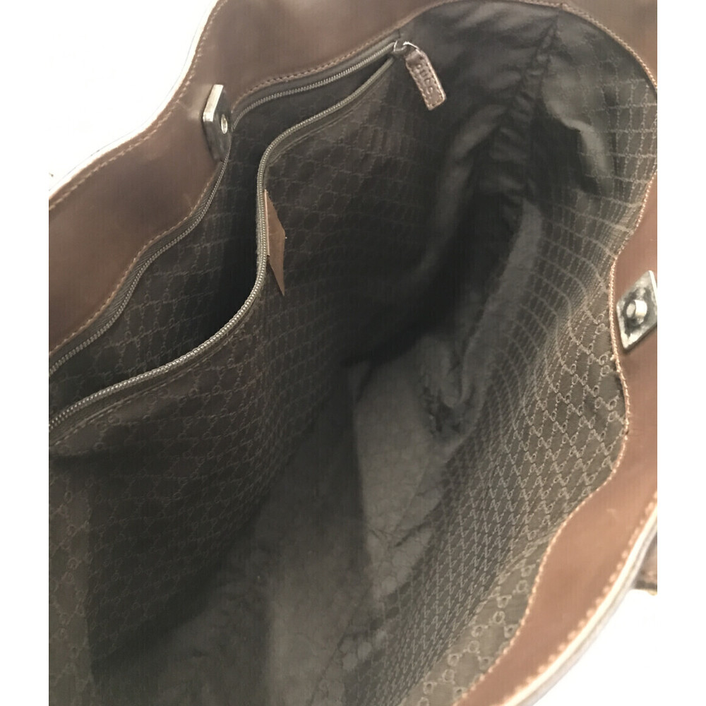 Gucci leather tote bag Sherry Line brown - Picture 3 of 6